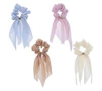 Mipcase 4pezzi Elastici per Capelli Fiocco per Donna Nastri per Capelli Fiocco Elastici Quotidiano e Eventi Speciali