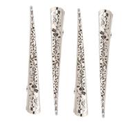 Mipcase 4pezzi Ferma Capelli Becco D'anatra in Metallo Accessori per Ragazze Fermaglio per Capelli in Metallo Forma di Coccodrillo Fermagli per Riccioli Fermaglio in Argento