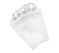 Mipcase 5 pezzi Etichette Trasparenti in PVC per Valigie Portabadge con Anello in Acciaio Custodia per Id e Accessori Essenziali