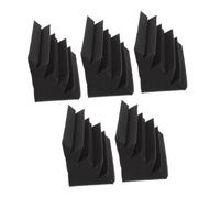Mipcase 5 pezzi Pannelli Fonoassorbenti Angolari Nero Trappola Bassi e Isolante Acustico per Studio Teatro e Sala Registrazione Riduzione Rumore e Assorbimento Suono Low Frequency