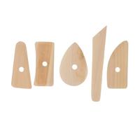 Mipcase 5 Pezzi Strumenti per Modellare Argilla in Legno per Ceramica e Scultura Utensili Compatti per Creazioni Artistiche e Rifinitura Terracotta