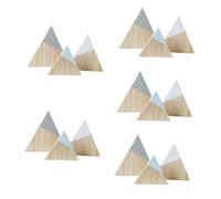 Mipcase 5 Set Decorazioni in Legno per Montagne Innevate Decorazioni Cartelli con Numeri Decorazioni per Fattoria Decorazioni per Cottage Decorazioni per La Casa Decorazioni 3 Pezzi*5