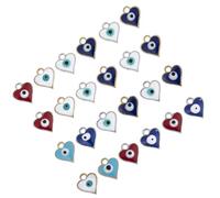 Mipcase 50 Pezzi Ciondolo in Lega a Cuore Occhio per Gioielli | Arti Creative e Creazione Gioielli, Resistente e Delicato sulla Pelle, per Collane e Bracciali Colore Casuale