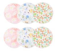 Mipcase 6 Coppette Assorbilatte Stili multipli Lavabili in Tessuto di Bambù Morbide e Traspiranti Design Delicato Confezione da 6 Unitá per Allattamento Maternità Stili multipli