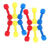 Mipcase 6 Paia Manubri Plastica per Colorati per Attività Gruppo Pesi Leggeri per Fitness e Giochi Facili per Esercizi e Precoce