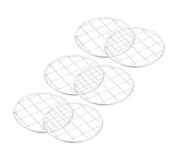 Mipcase 6 Pezzi Griglia per Fiori per Vaso, Inserto Coperchio Organizer Floreale in Ferro, Argento, Riutilizzabile, Facile da Pulire, per Vasi e Portapenne da Scrivania