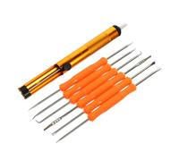 Mipcase 6 pezzi Kit Assistenza Saldatura con Pompa Dissaldante Manuale e Treccia Dissaldante Strumenti Doppia Faccia per Riparazione Circuiti Stampati Resistente e Facile Colore Casuale