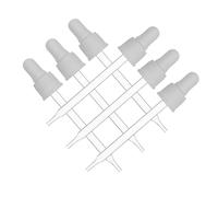 Mipcase 6 pezzi Pipette Vetro con Cappuccio Silicone per Soda Contagocce Trasparente per Estrarre e Dosare Liquidi con Precisione per Cocktail e Bevande Gassate