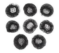 Mipcase 8 Pezzi Retine per Chioma Elastiche Nere, Rete Traspirante per Fissare Chignon, Riutilizzabile e Adatta a Qualsiasi Occasione per Donne e Danzatrici Stili multipli