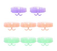 Mipcase 8 Pezzi Spazzola Massaggio Capelluto Setole Ergonomiche per Pulizia e Massaggio Delicato Esfoliante Riutilizzabile per Capelluto Adatta per Uso Domestico e Trattamento Benessere