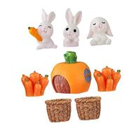 Mipcase 8Pezzi Miniature Bunny Decorazioni Pasquali per Decorare Torte e Feste Figurine Coniglietti per Festivi