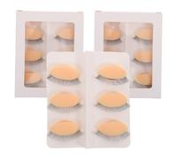 Mipcase 9 Coppie Palpebre Silicone per Testa Manichino Doppio Realistico Palpebre Sostituibili per Allenamento Extension Ciglia per Formazione Professionale e Pratica Continua