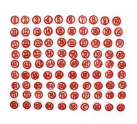 Mipcase 90 pezzi Scacchi Numerici in Legno Rosso Doppia Faccia Giochi Logici e Matematici Pezzi Numerati per Riunioni Familiari e Attività Cognitive