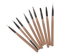 Mipcase 9pezzi Pennelli per Unghie Penna per Manicure Strumento per Pitturare le Unghie Pennello per Nail Art Forniture per Saloni di Bellezza Disegno di Professionale e Uso Personale