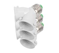 Mipcase Adattatore Portalampada E27 in Pbt Ignifugo e Rame a Doppio E27 Resistente al Calore a Forma di Y 3 Pezzi e Salva Spazio per Lampadine LED e Alogene
