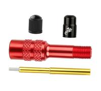 Mipcase Adattatore Valvola Bicicletta Alluminio Rosso Prolunga Filettata per Pompa Aria Estensione Rapida per Valvole Presta e Compatibile Pneumatici e Strada