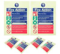 Mipcase Adesivi Autoadesivi per Procedure Antincendio in Vinile Luminoso 15X20 CM Segnaletica Antincendio per Sicurezza Edifici Commerciali e Scuole Autoadesivi Resistenti e Antigraffio