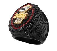 Mipcase Anello campione calcio lega di zinco resistente allo sbiadimento - gioiello distintivo per cerimonia vittoria calcio, taglia 11