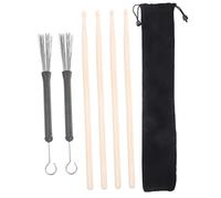 Mipcase Bacchette per Batteria Acero con Spazzole Filo Dacciaio Kit Percussioni Resistente e Antisfaldatura per Jazz e Strumenti Percussione