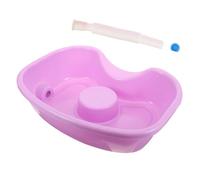 Mipcase Bacinella Supporto i Portatile Lavare e Plastica Chioma per Porpora Collo Confortevole Anziani e Malati Allettati Uso Domestico e Ospedaliero