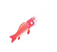 Mipcase Bandiera a Forma di Carpa in Stile Giapponese Decorazione per Festa delle Barche Drago Bandiera Rossa Satinata 1 Metro per Esterni e Feste a Tema