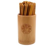 Mipcase Bastoncini Divinatori Tradizionali in bambù con Secchiello | Design Vintage e Lavorazione Delicata, per Studio del Feng Shui e Pratica Personale
