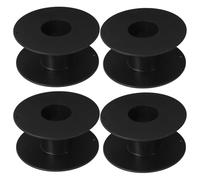 Mipcase Bobina di Cavo Elettrico in Plastica Nera Set da 4 Pezzi Porta Prolunga Leggero e Portatile per Gestione e Stoccaggio Cavi Prolunga Organizer per Cavi Elettrici Uso Esterno e