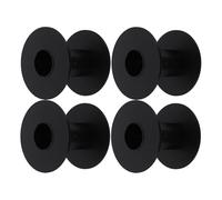 Mipcase Bobine Vuote in Plastica Nera, 4 Pezzi, Compatte Impilabili | Design Aperto, Formato Compatto, per Linee in Nylon e Laboratori Ordinati, Trasporto Semplice