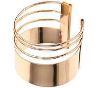 Mipcase Bracciale Rigido Aperto in Metallo Dorato per Donna Braccialetti Rigidi Regolabili Gioielli da Polso alla Moda per Ragazze e Donne Accessorio Elegante per Outfit Casual e