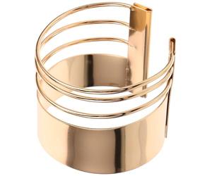Mipcase Bracciale Rigido Aperto in Metallo Dorato per Donna Braccialetti Rigidi Regolabili Gioielli da Polso alla Moda per Ragazze e Donne Accessorio Elegante per Outfit Casual e