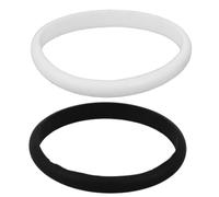 Mipcase Braccialetti in Silicone per Uomo e Donna 2 Pezzi, Nero e Bianco, Elasticità Eccellente, Adatti per Fitness e Eventi di Gruppo