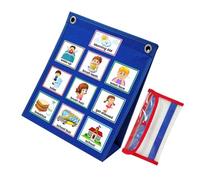 Mipcase Calendario Visivo per Blu Pz Tabella Routine Giornaliera con Tasche Planner Settimanale per Attività e Comportamento Lavagna Organizzativa per Ragazzi e Ragazze