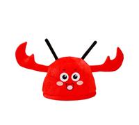 Mipcase Cappello a Forma di Aragosta Rosso in Cotone Pp, Accessorio Costume per Feste a Tema e Foto di Viaggio, Facile Manutenzione e Design Giocoso Unisex