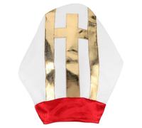 Mipcase Cappello da Papa per Costume Religioso Copricapo da Clero Leggero e Traspirante Accessorio per Costume da Santo e Halloween Adatto per Eventi Teatrali e Cosplay