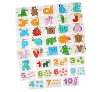 Mipcase Carte Educative Doppia Faccia per Apprendimento di Lettere e Numeri Gioco Didattico per Prescolare Stimola la Logica Matematica con Design e Facile da Usare