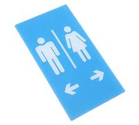Mipcase Cartello Toilette in Acrilico Professionale Targhetta Identificativa Bagno Unisex Wc e Washroom Design e Funzionale per Ufficio e Locale Pubblico