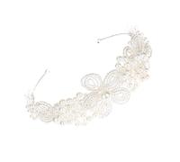 Mipcase Cerchietto di Perle di Cristallo per Matrimoni Balli di Fine Anno Feste di Compleanno Celebrazioni Decorato Perle Realizzato Materiali di Qualità Delicati sulla Resistenti all Uso