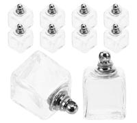 Mipcase Ciondoli a Sfera di Vetro Trasparente 13Mm Set da 10 Mini Pendenti Tappo a Vite Bianco per Creazione Gioielli e Decorazioni Artigianali Accessori Fai da Te Versatili per Regali