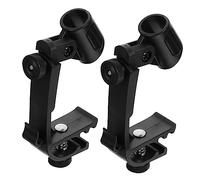 Mipcase Clip Microfono Per Batteria Regolabile Anti-shock, Supporto Per Microfono a Tamburo Morsetto, Accessori Per Strumenti a Percussione, Set 2 Pezzi Per Montaggio Facile Su Cerchi Standard