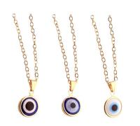 Mipcase Collana da Donna Ciondolo Occhio Blu Turco, Catena in Lega, Amuleto Protettivo Contro la Sfortuna, Gioielli per Uso Quotidiano e Regali Colore Casuale