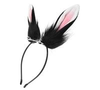Mipcase Coniglietto Peluche Cerchietto e Fiocco Cerchietto Orecchie da Coniglio Morbide Decorazione per Capelli per Feste e Cosplay