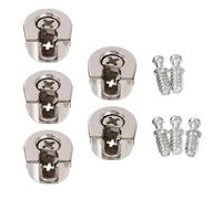 Mipcase Connettore Eccentrico per Mobili in Lega Argento Supporto per Mensola e Riparatore di Mobili Set 5 Pezzi per Armadi e Fai da Te