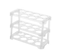 Mipcase Contenitore Colore Casuale a Doppio Strato per Uova in Plastica e Facile da Spostare Organizer per Uova Prevenzione Urti per Frigorifero per Armadio o Credenza