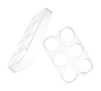 Mipcase Contenitore per Uova Frigorifero 2 Pezzi 6 e 8 Griglie Plastica Trasparente Antiscivolo Organizer per Cucina e Mini Frigo