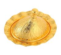 Mipcase Contenitore per Zucchero in Lega di Zinco Oro Stile Europeo Vintage con Coperchio, Design a Bocca Larga Facile da Pulire, per Casa e Caffetteria Riutilizzabile