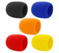 Mipcase Coperture in Spugna per Microfono Wireless 5 Pezzi Tappi Antivento Colorati per Microfoni da Palco Protezioni Adatte a Conferenze Interviste e Karaoke Materiale Leggero e