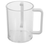 Mipcase Coppa Ebraica Contemporanea con Doppio Manico, 32oz 950ml, Bianca | Ppsu Trasparente, Finitura Liscia e Superficie Antiscivolo, Presa Facile per Anziani, Uso Quotidiano