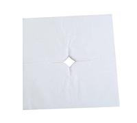 Mipcase Copricuscino Massaggio Viso Monouso Non Tessuto 100 Pezzi Foro Centrale per Salone di Bellezza e Spa, Asciugamano Traspirante e Igienico per Lettino da Massaggio