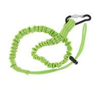 Mipcase Cordini per Utensili Retrattili 3 Pezzi Moschettone e Anello Regolabile, Cavo Elastico Ammortizzante Verde, Attacco Sicurezza Anticaduta Fino 8 Kg, per Utensili Manuali