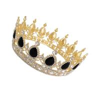 Mipcase Corona Barocca Rotonda a Goccia Cristalli per Sposa, Accessorio Chioma Elegante e Raffinato per Cerimonie e Nozze